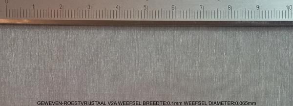 Geweven roestvrijstaal V2A Roestvrijstaal B: 0.1mm D: 0.065mm M: 150