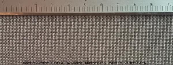 Geweven roestvrijstaal V2A Roestvrijstaal B: 0.5mm D: 0.32mm M: 30