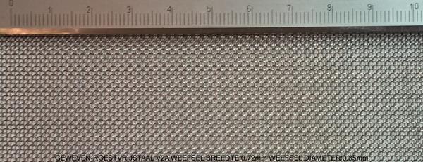 Geweven roestvrijstaal V2A Roestvrijstaal B: 0.72mm D: 0.35mm M: 24