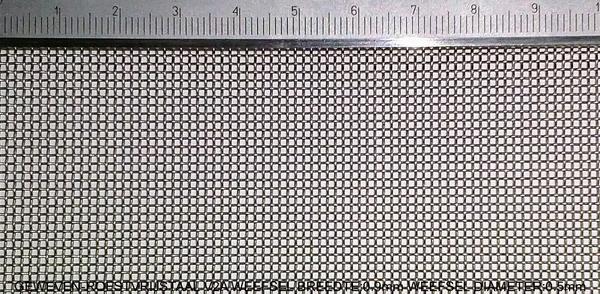 Geweven roestvrijstaal V2A Roestvrijstaal B: 0.9mm D: 0.5mm M: 18